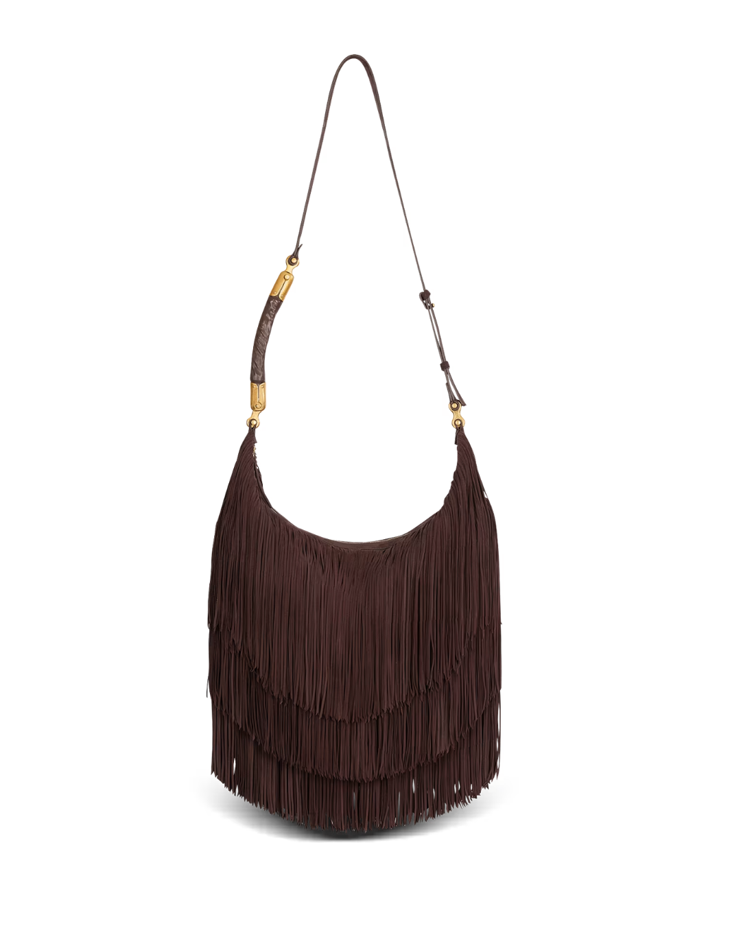 バッグ COMME des GARCONS Suede Fringe Hobo Bag Balmain Ebene large fringed suede hobo bag – Luisa World