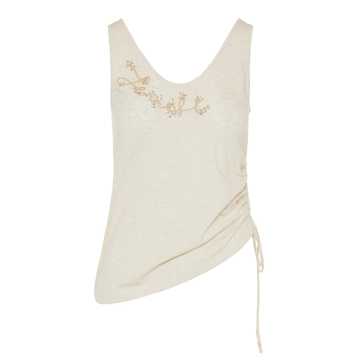 FENDI Logo-detailed embellished tank top, image size:1200x1200