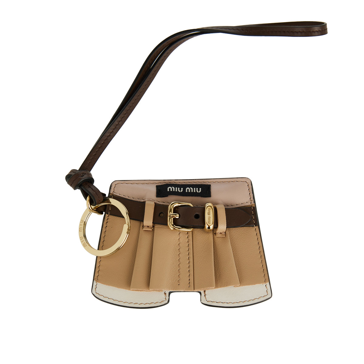小物 04ss miumiu Python leather key case MIU MIU Miu mini skirt leather keychain accessory – Luisa World