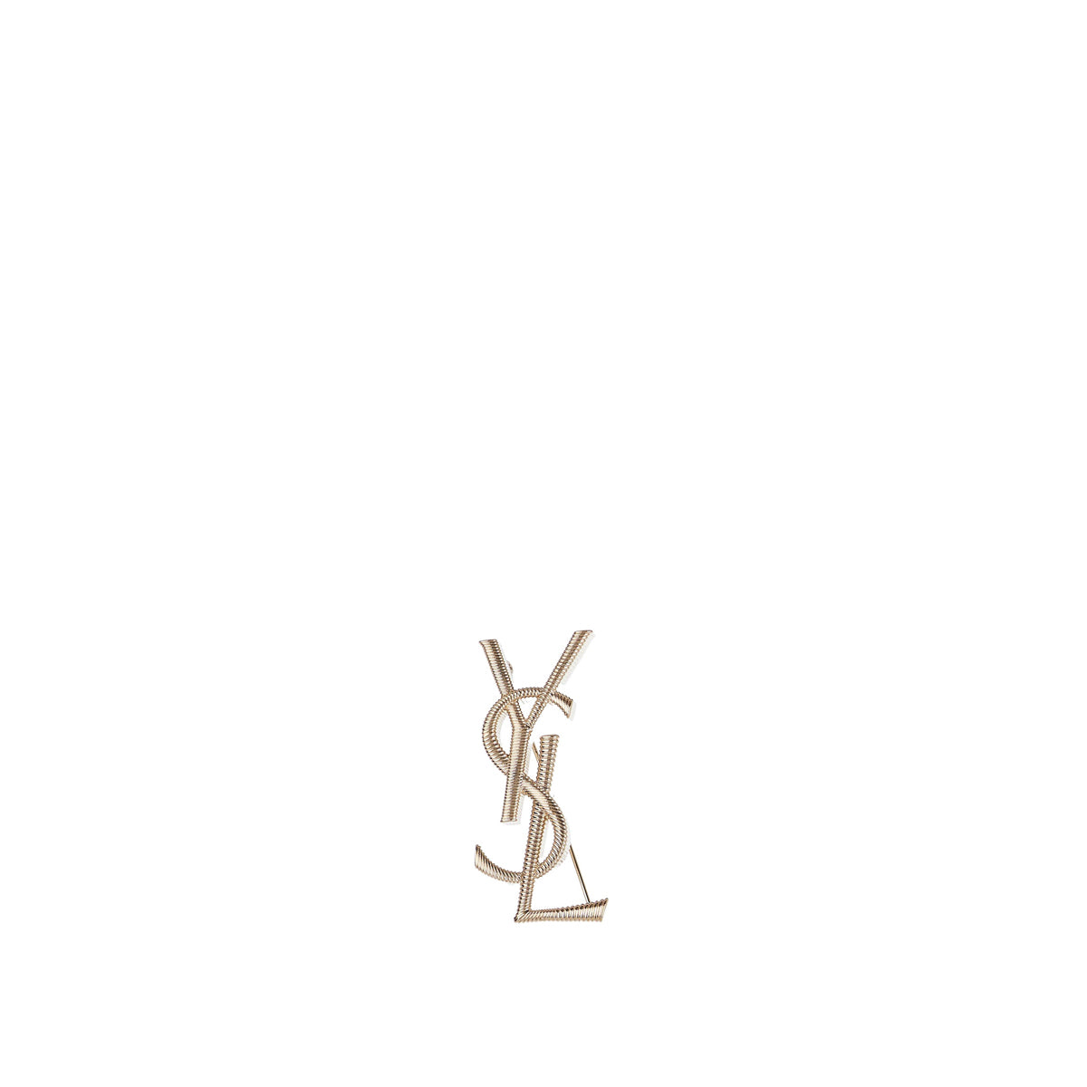 SAINT LAURENT Cassandre metal brooch – Luisa World
