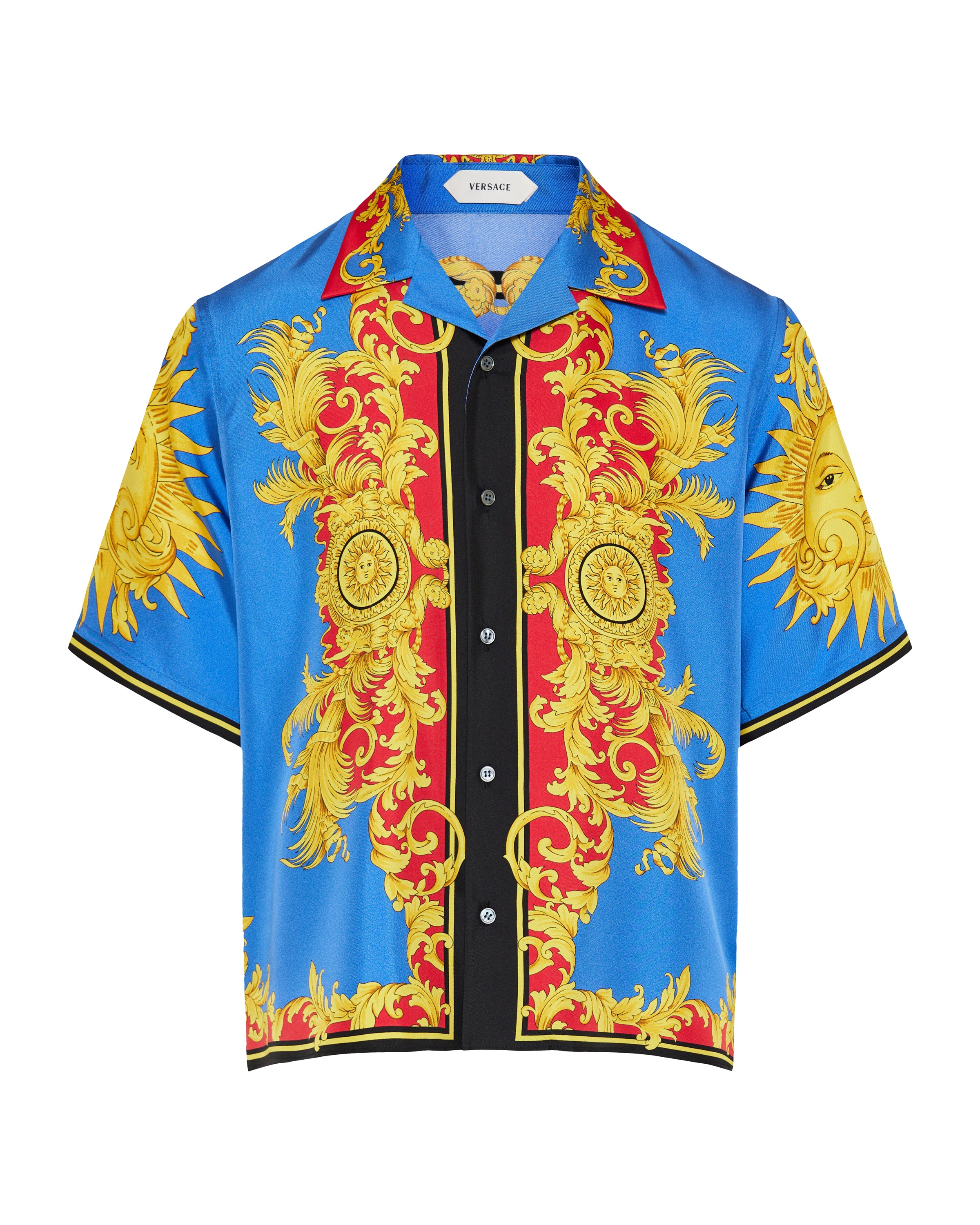 Versace Versace Printed silk twill regular shirt – Luisa World