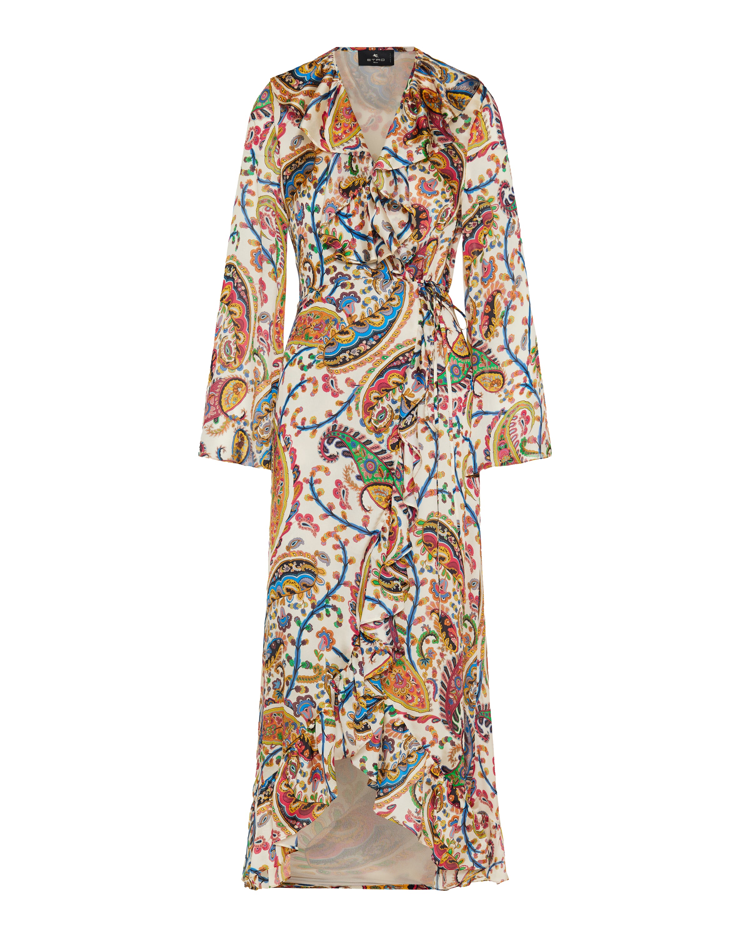 ETRO Asymmetric paisley‑print midi dress – Luisa World