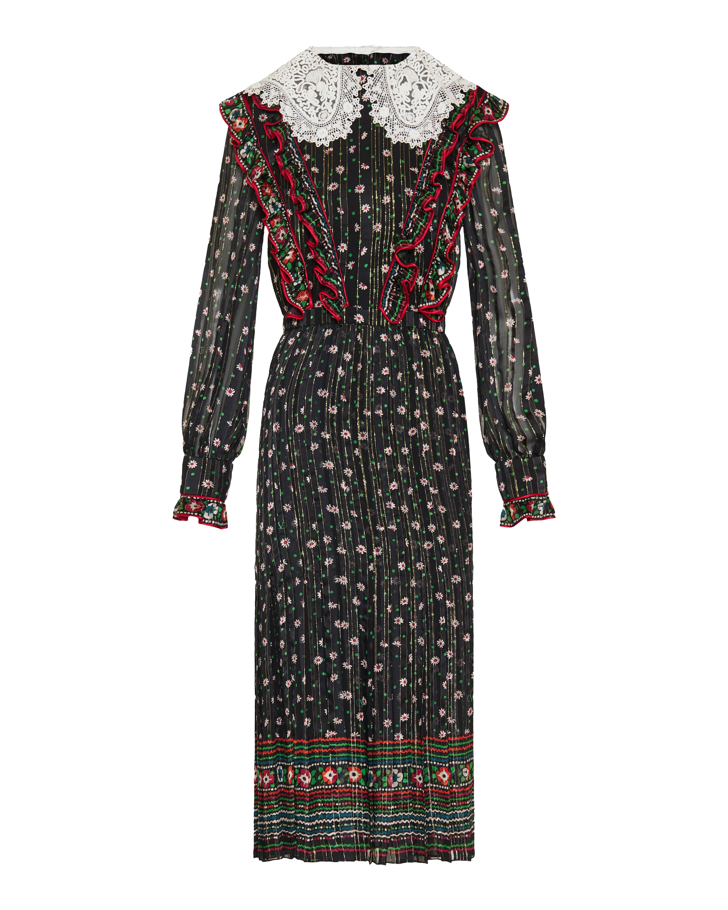 Valentino Garavani Floral-print silk midi dress Luisa World Valentino Garavani Floral-print silk midi dress Luisa World