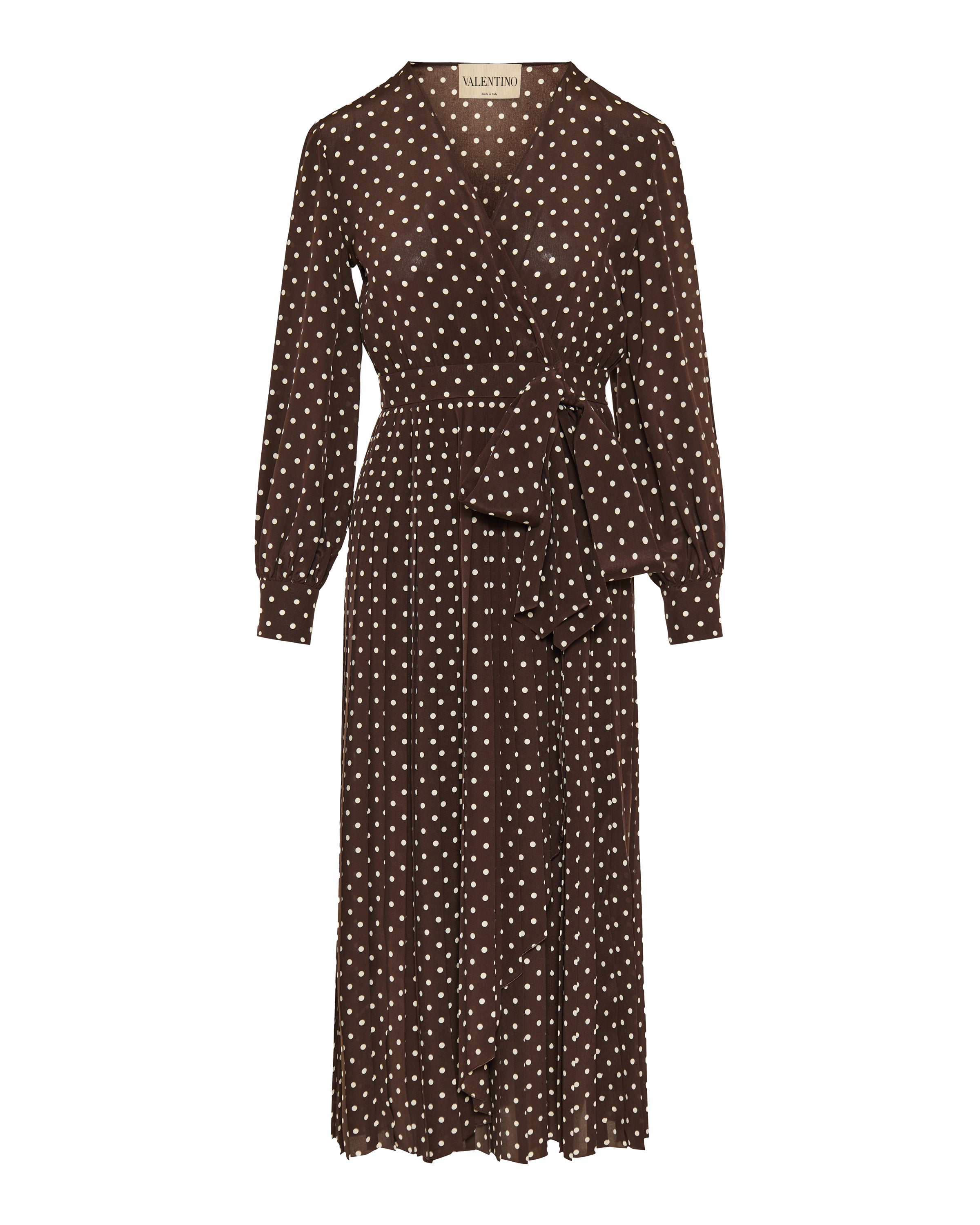 Valentino Garavani Polka dot silk wrap midi dress Luisa World Valentino Garavani Polka dot silk wrap midi dress Luisa World
