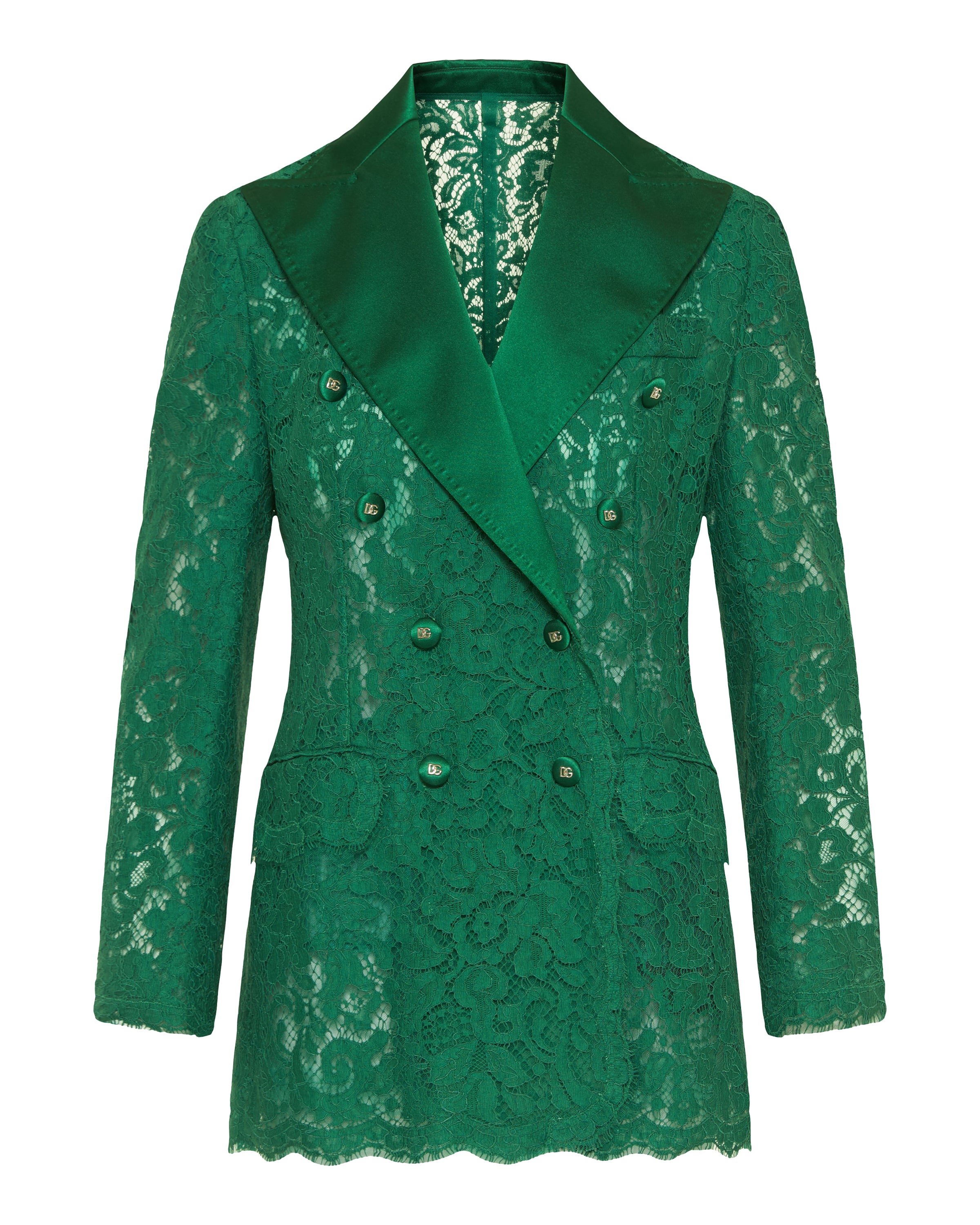 DOLCE & GABBANA Dolce & Gabbana Double-breasted lace blazer