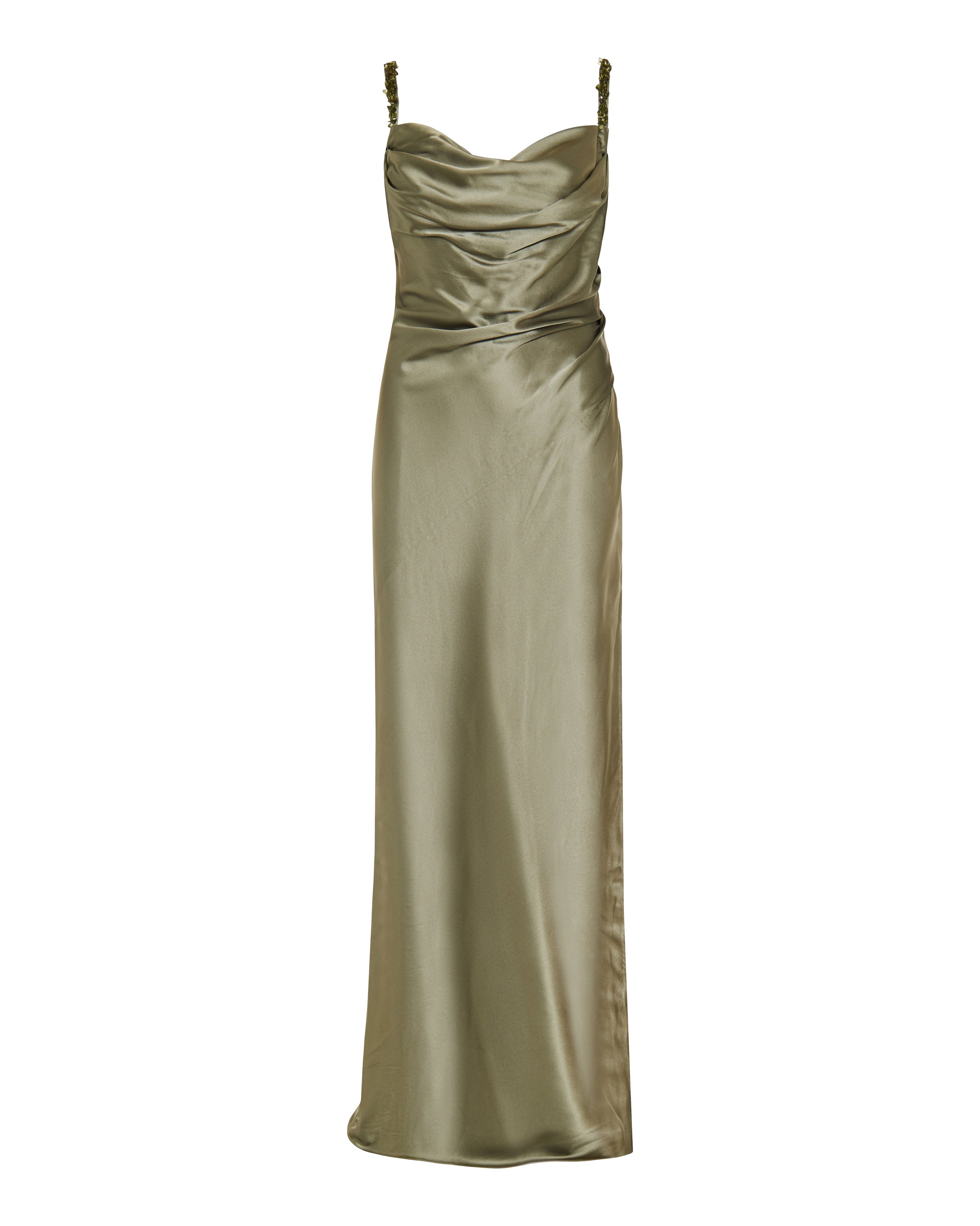 Balmain Embellished shoulder silk maxi dress Luisa World Balmain Embellished shoulder silk maxi dress Luisa World