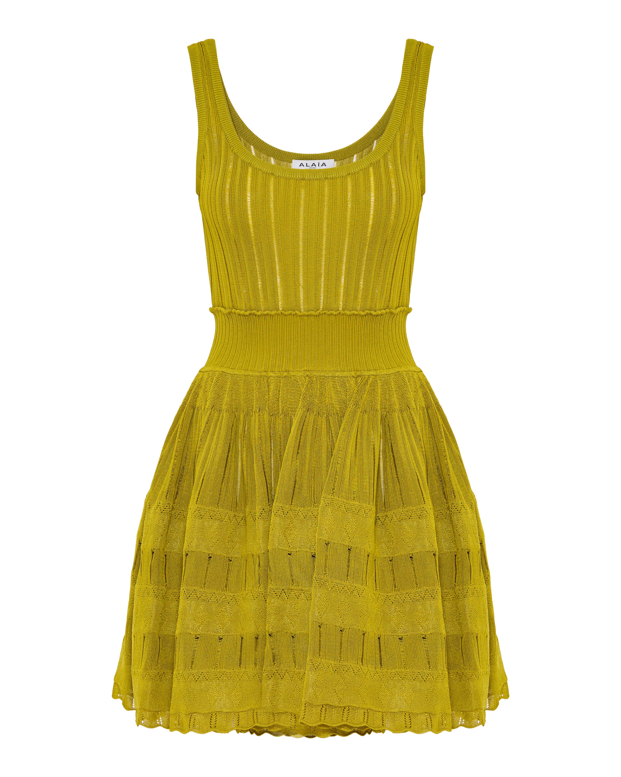 alaia crinoline mini dress Alaa Crinoline Ribbed Stretch-knit Mini Dress Dark Blue ALAA