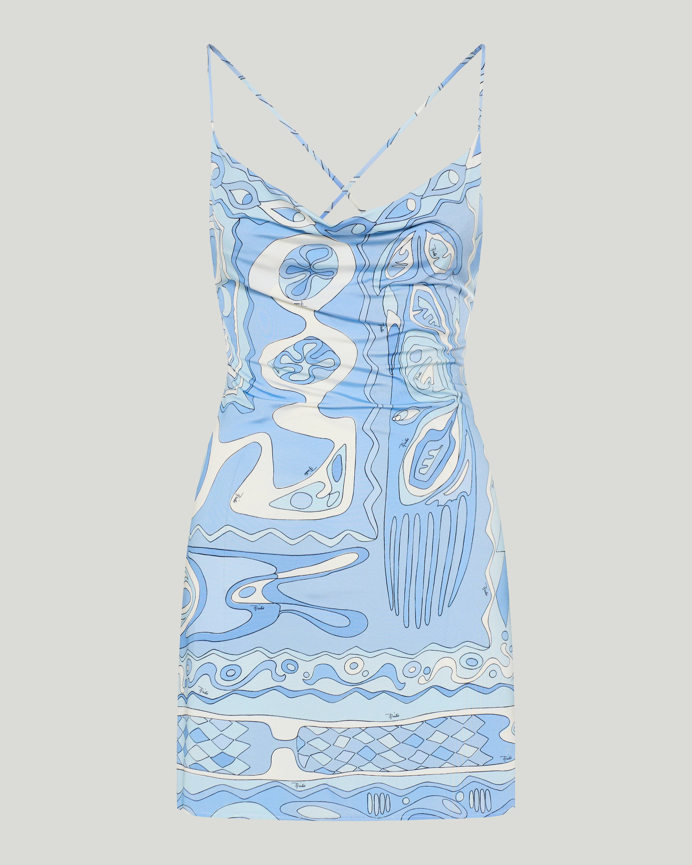 short pucci dress Emilio Pucci Draped Printed Mini Dress