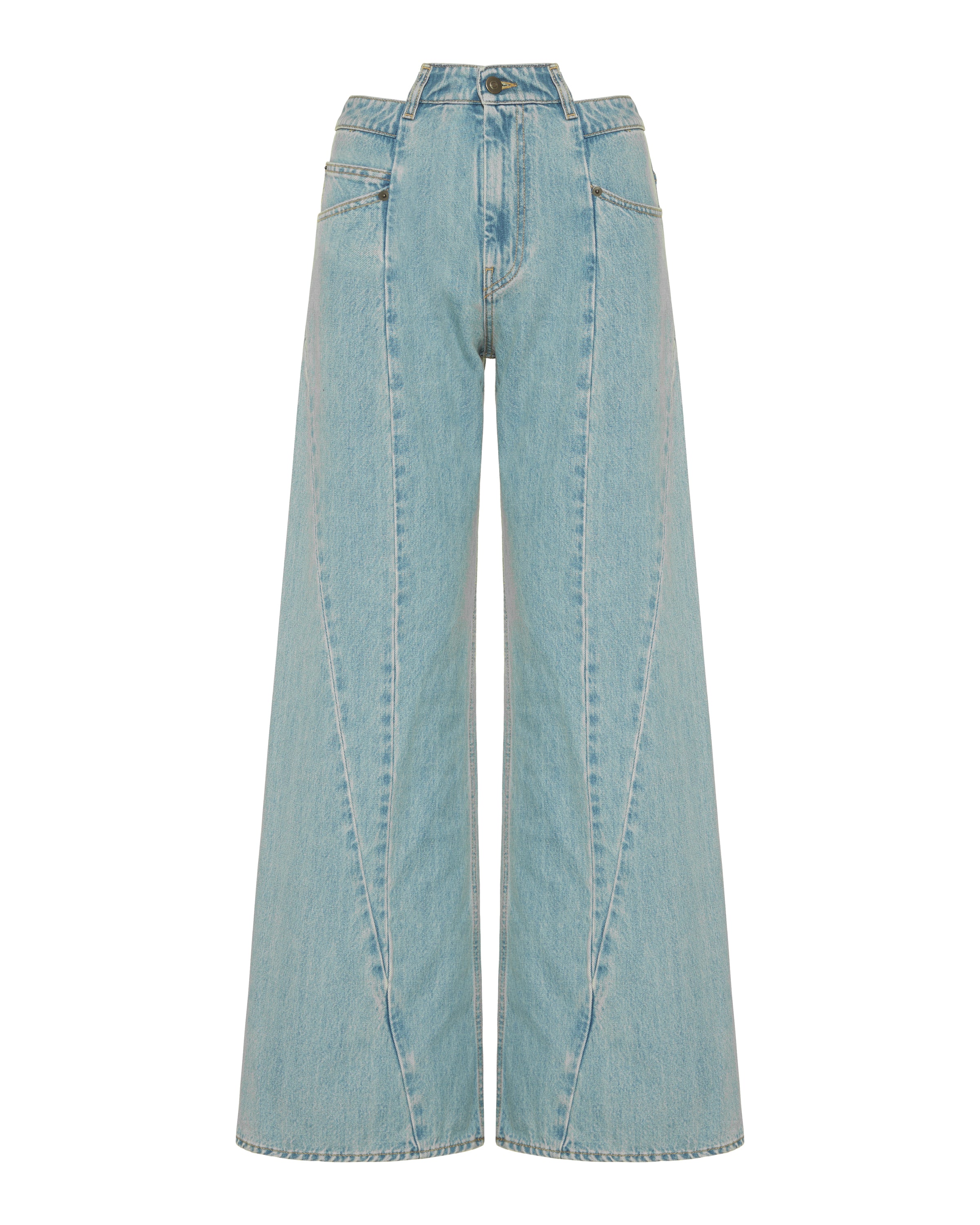 Maison Margiela Cut out waistband relaxed fit jeans – Luisa World