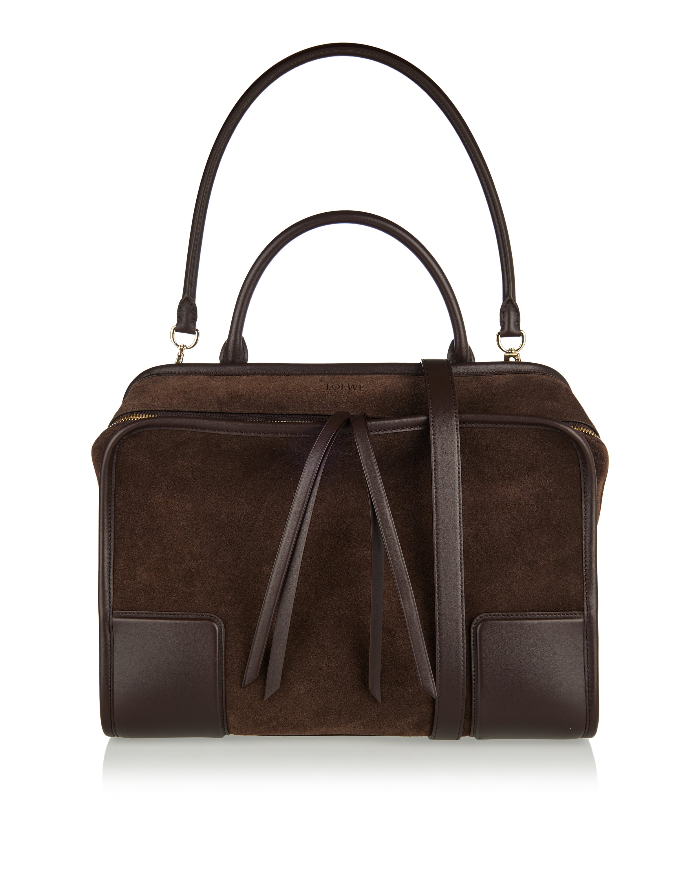 Loewe Amazona leather-trimmed suede tote bag – Luisa World