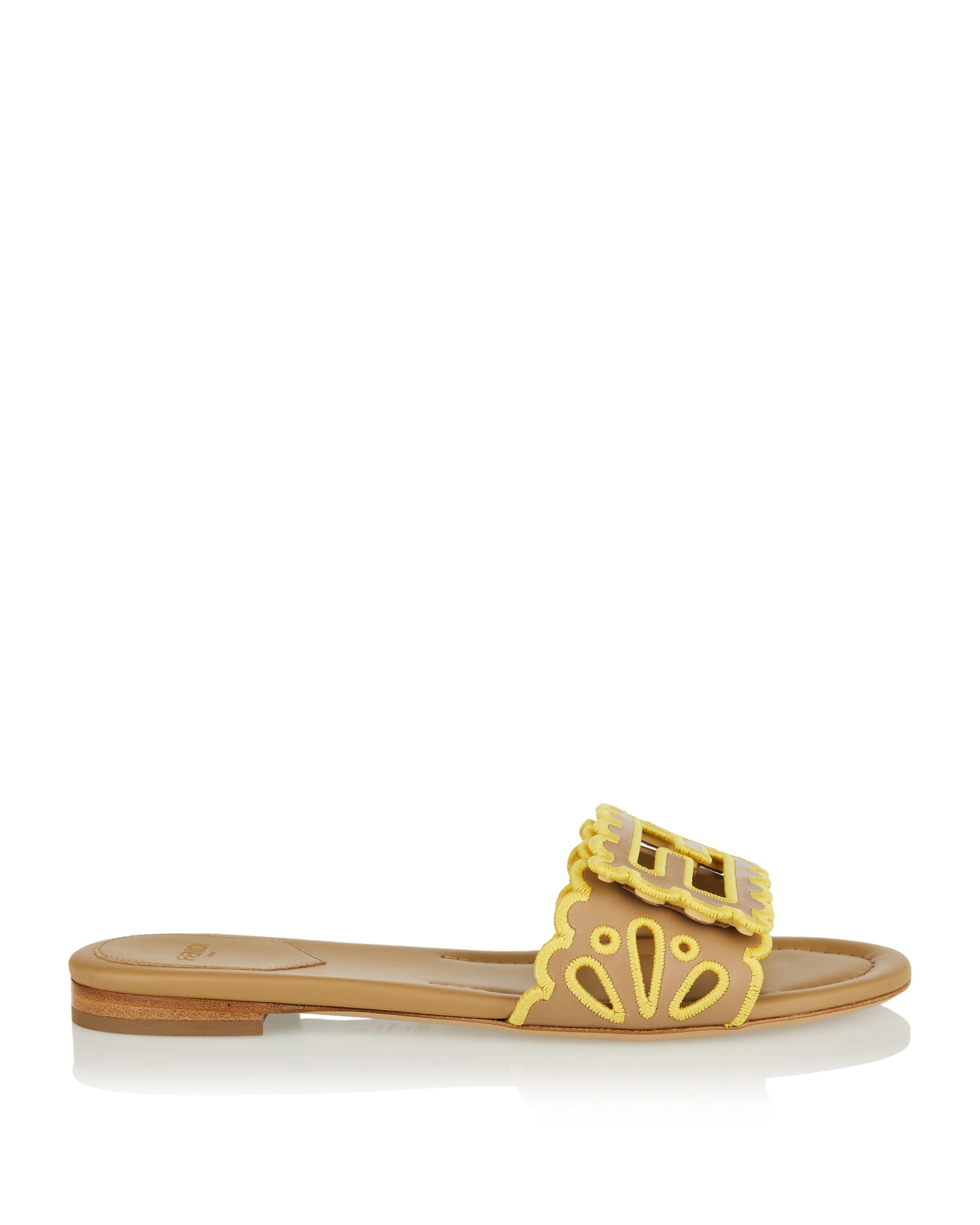 Fendi Baguette leather slides – Luisa World