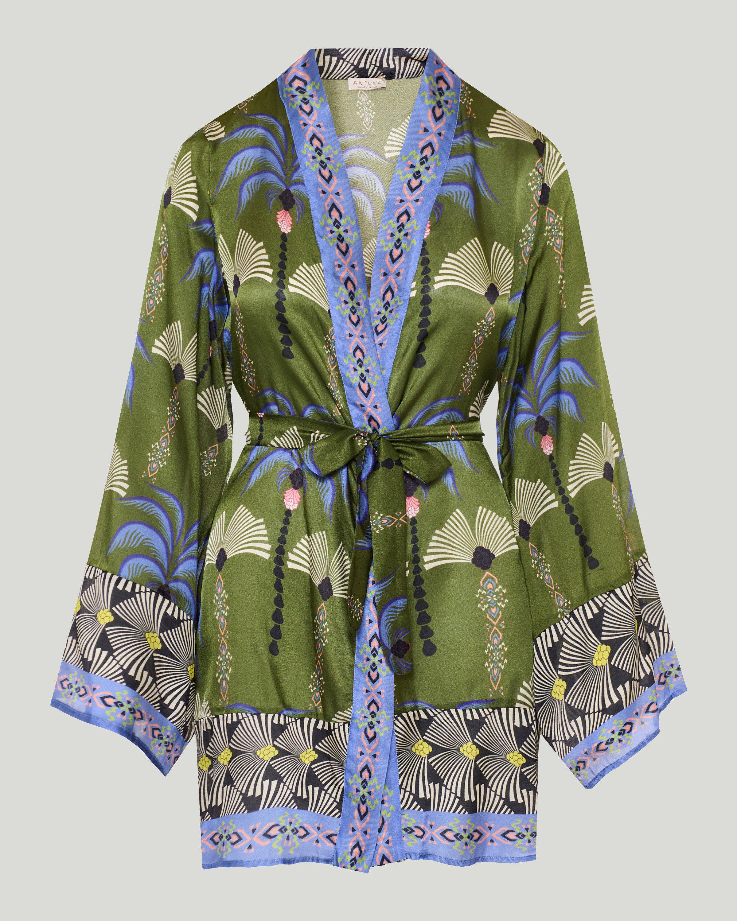 Anjuna Carlotta palm-print belted kimono – Luisa World