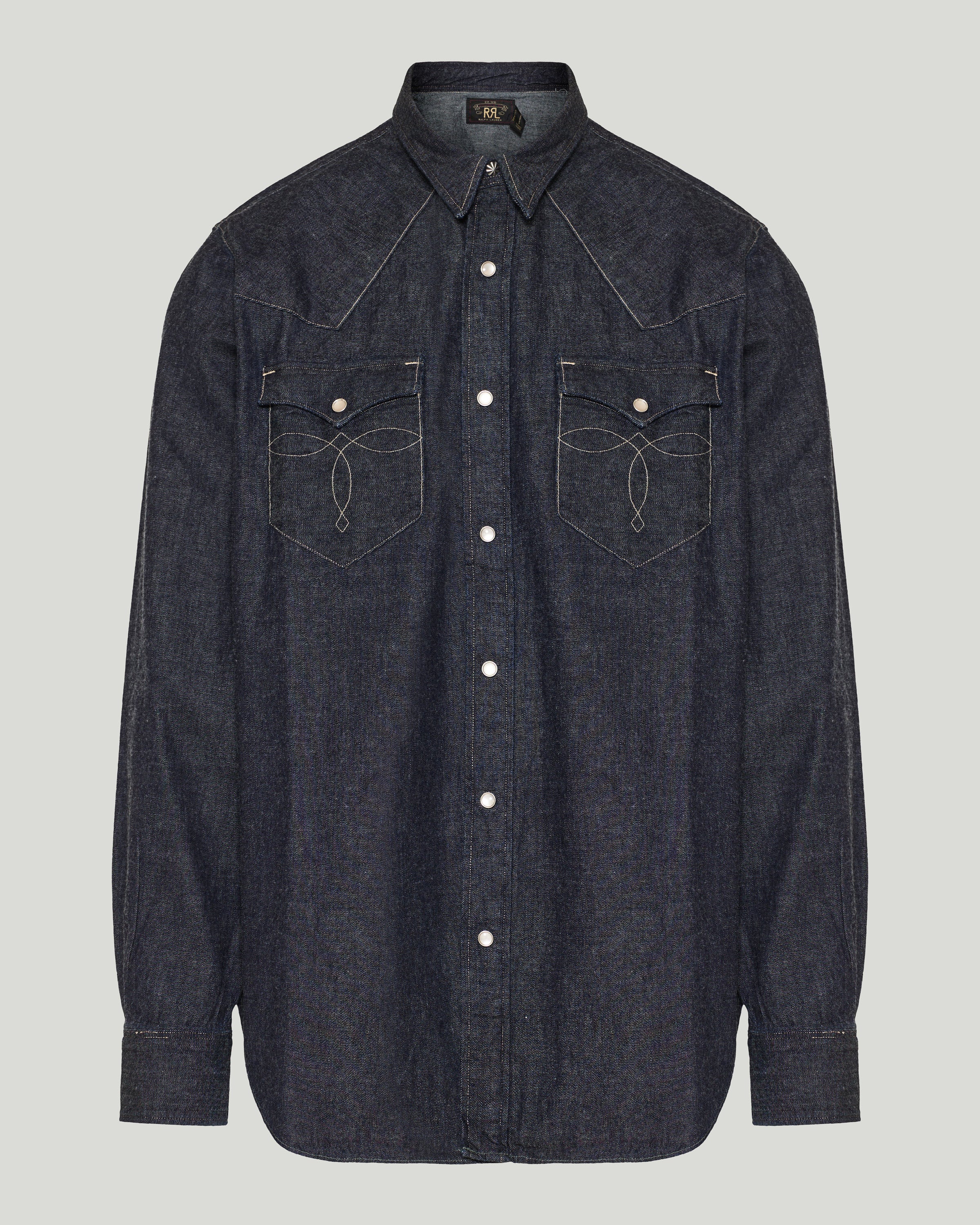 RRL Slim-fit denim Western shirt – Luisa World
