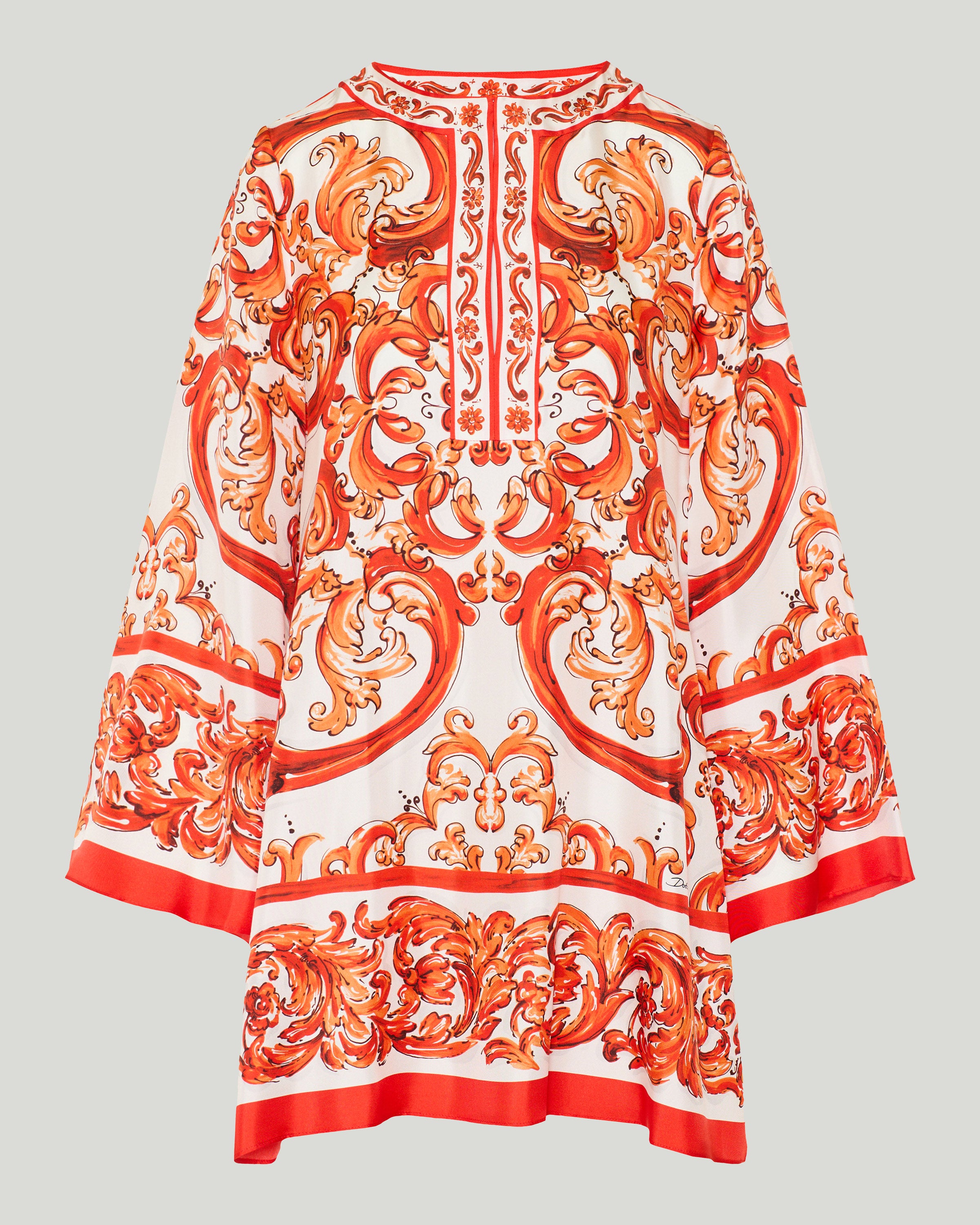 DOLCE & GABBANA Dolce & Gabbana Majolica silk twill kaftan – Luisa