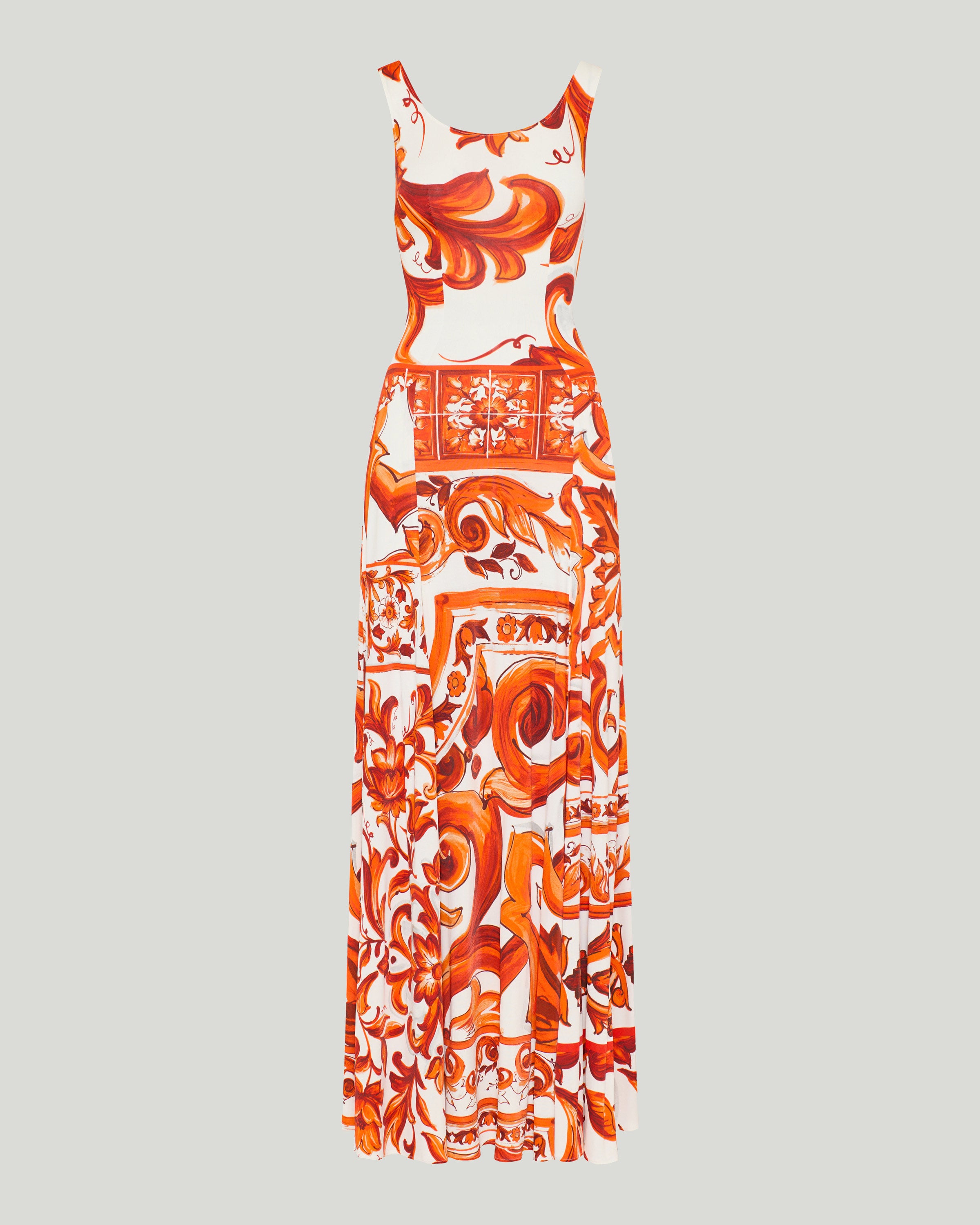 DOLCE & GABBANA Dolce & Gabbana Majolica print long dress – Luisa