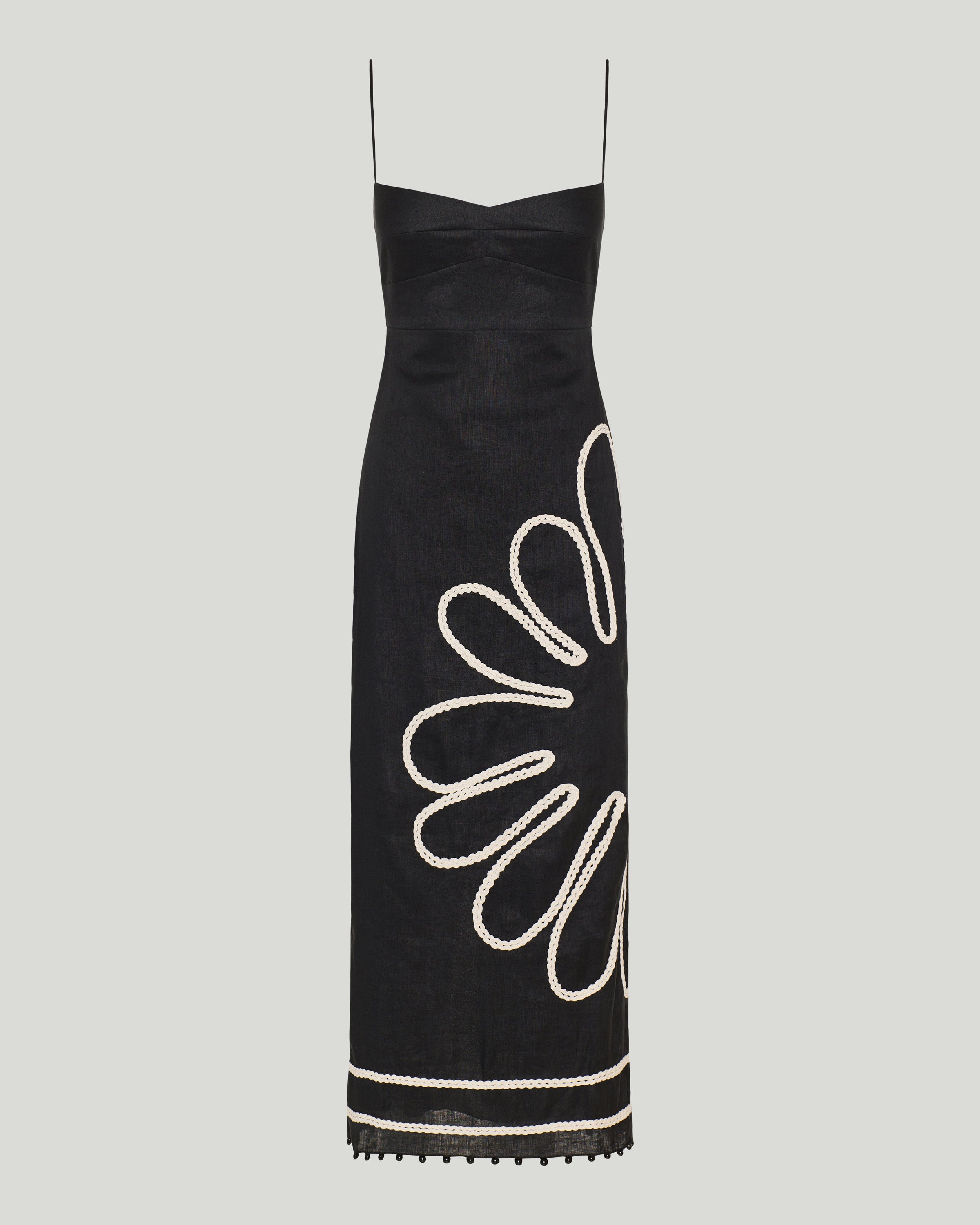 cala de la cruz exclusive paloma linen midi dress Cala de la Cruz Paloma Sleeveless Linen Midi Dress