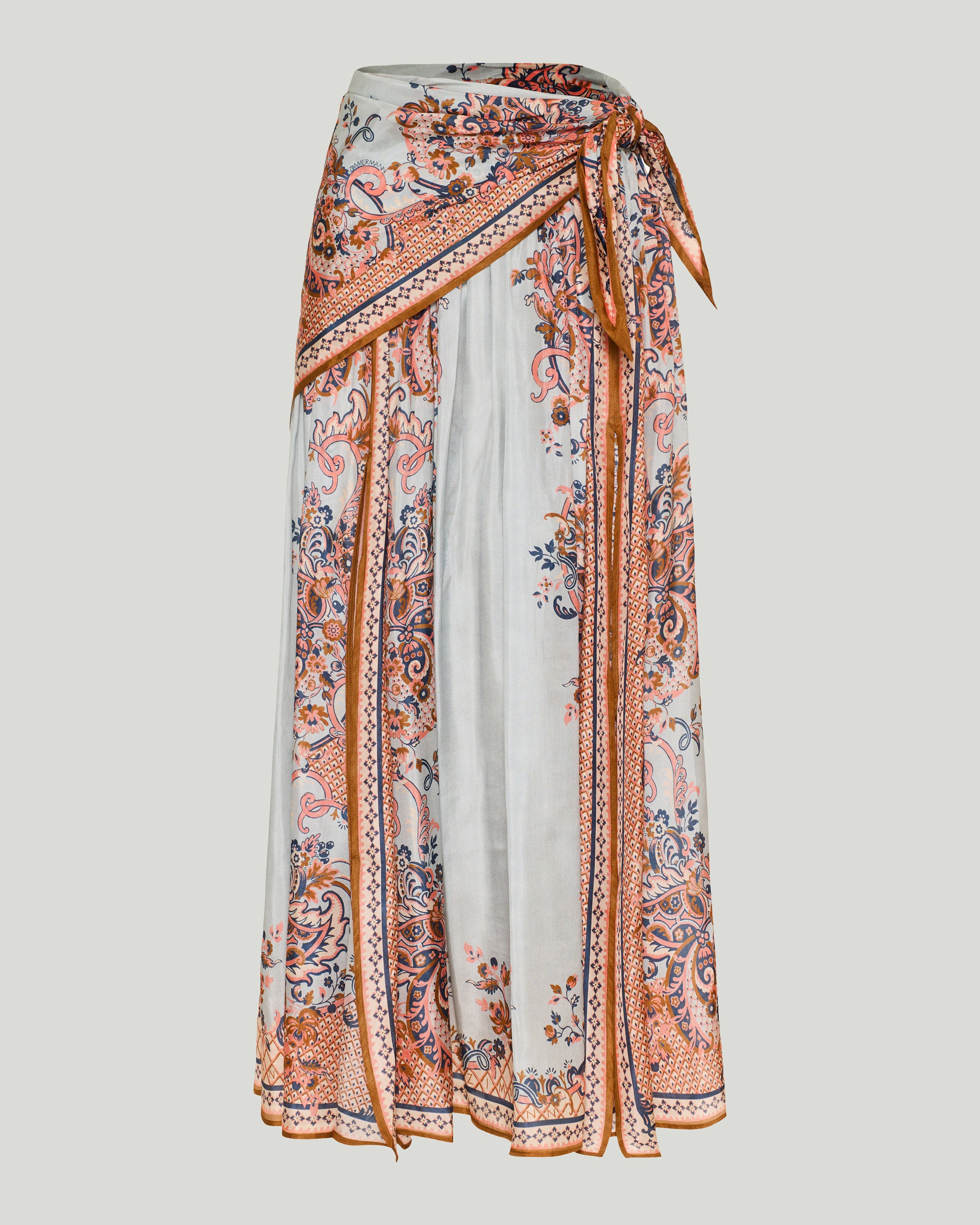 Zimmermann Aster scarf print midi skirt – Luisa World