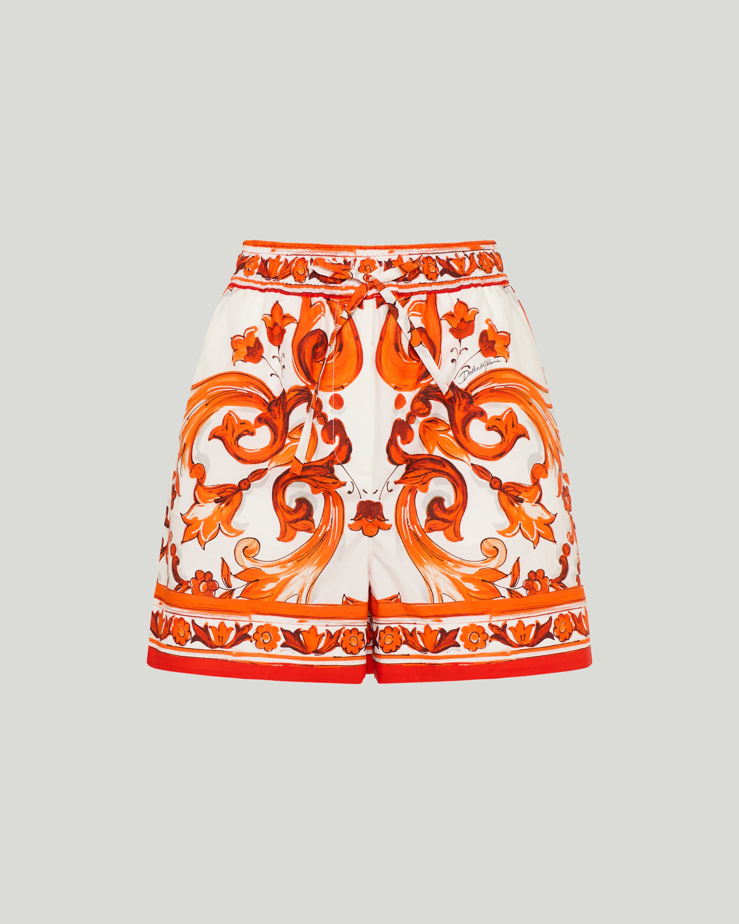 DOLCE & GABBANA Dolce & Gabbana Majolica-print poplin bermuda