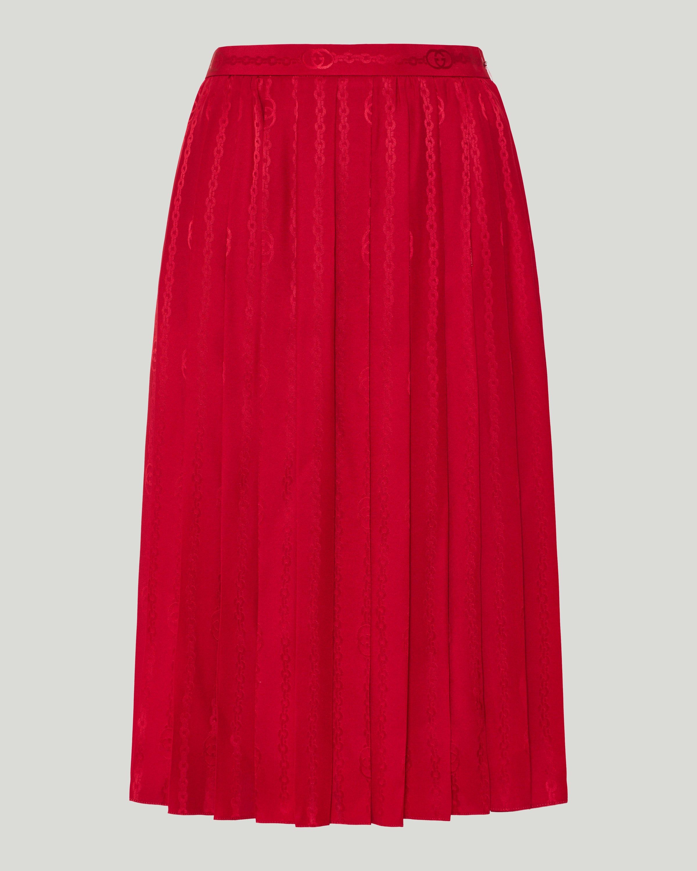 も*み様 G tech cord skirt Gucci Interlocking G chain silk jacquard midi skirt – Luisa World