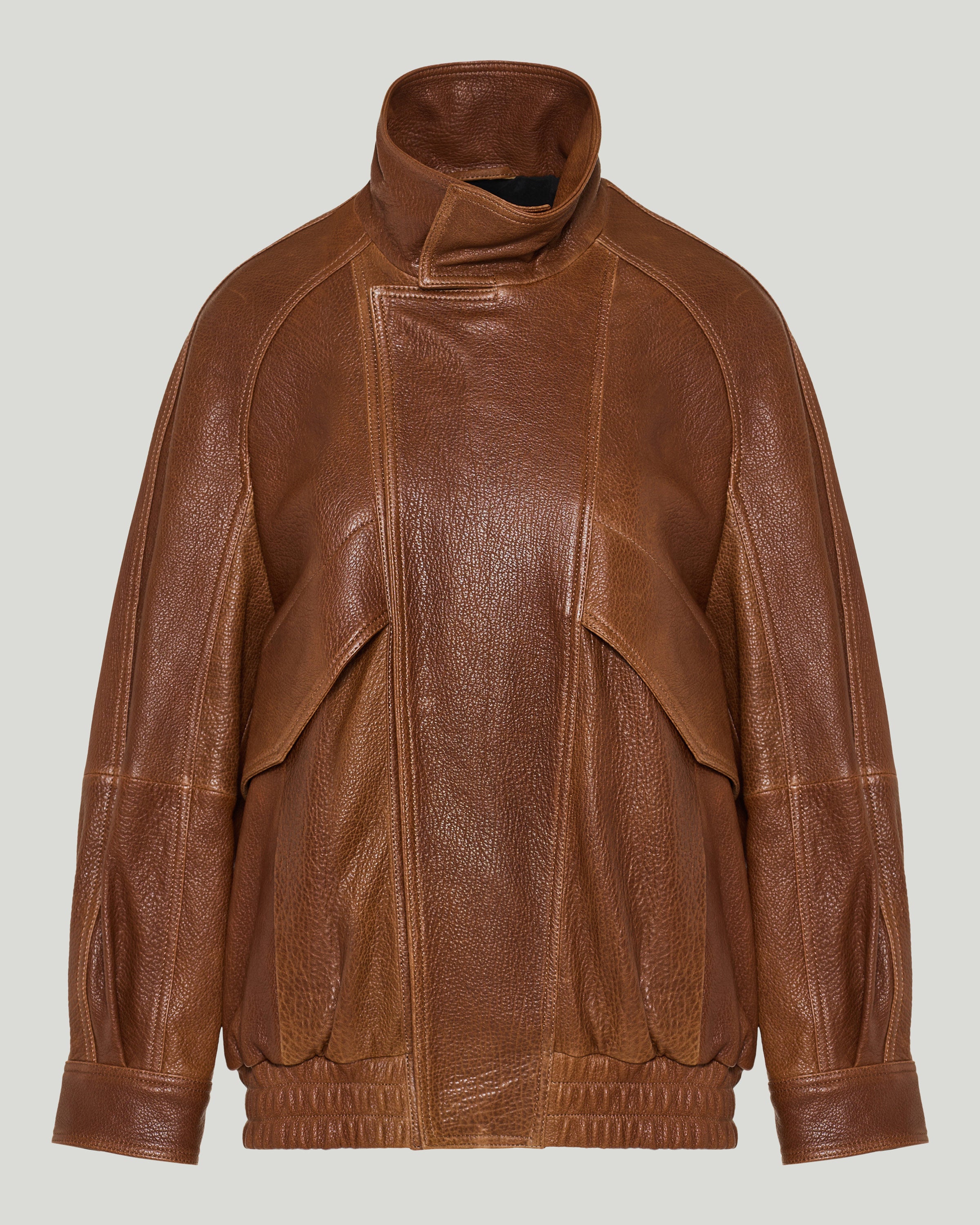 Nour Hammour Ariste Oversized paneled leather jacket – Luisa World