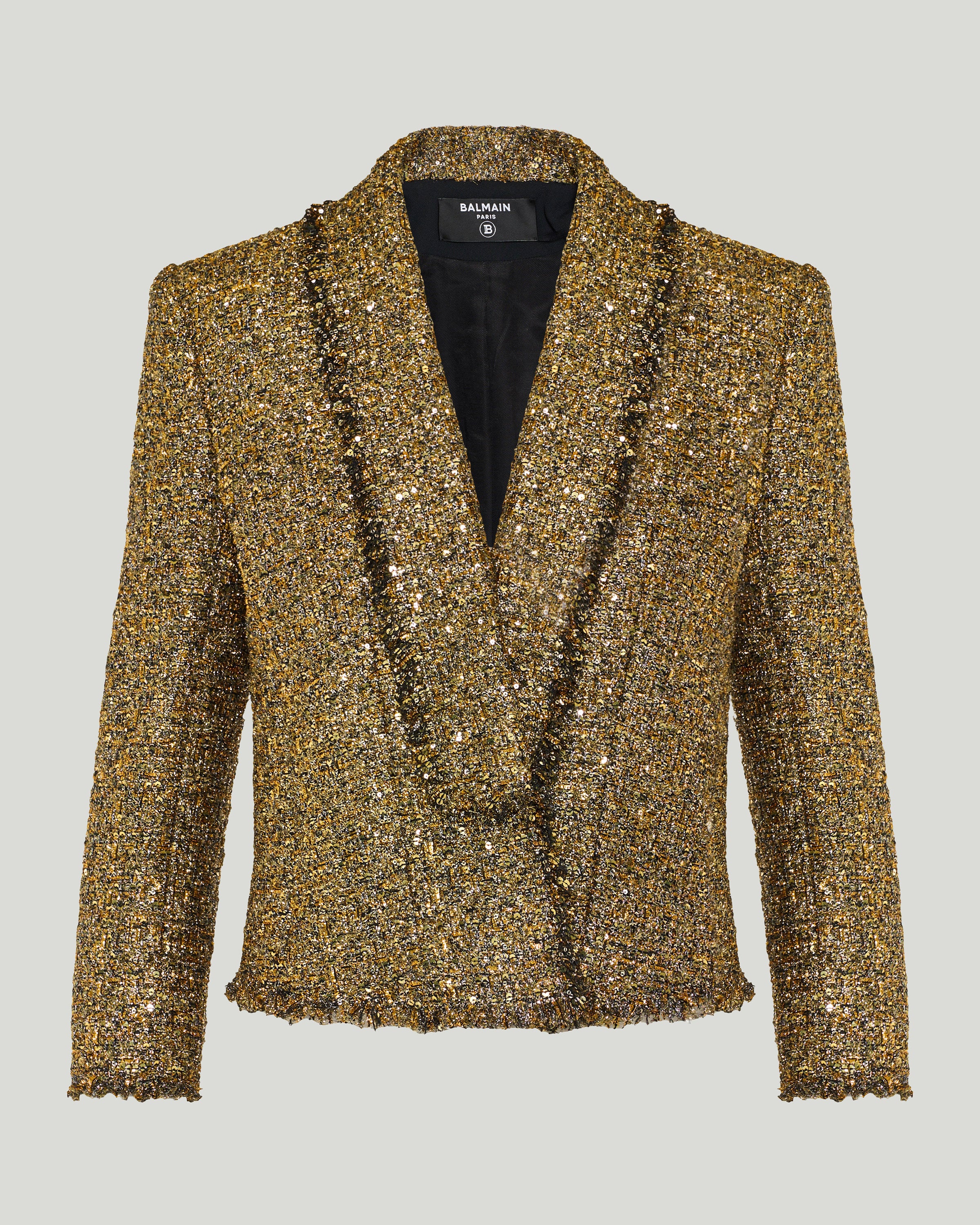 Balmain Sequined tweed jacket – Luisa World