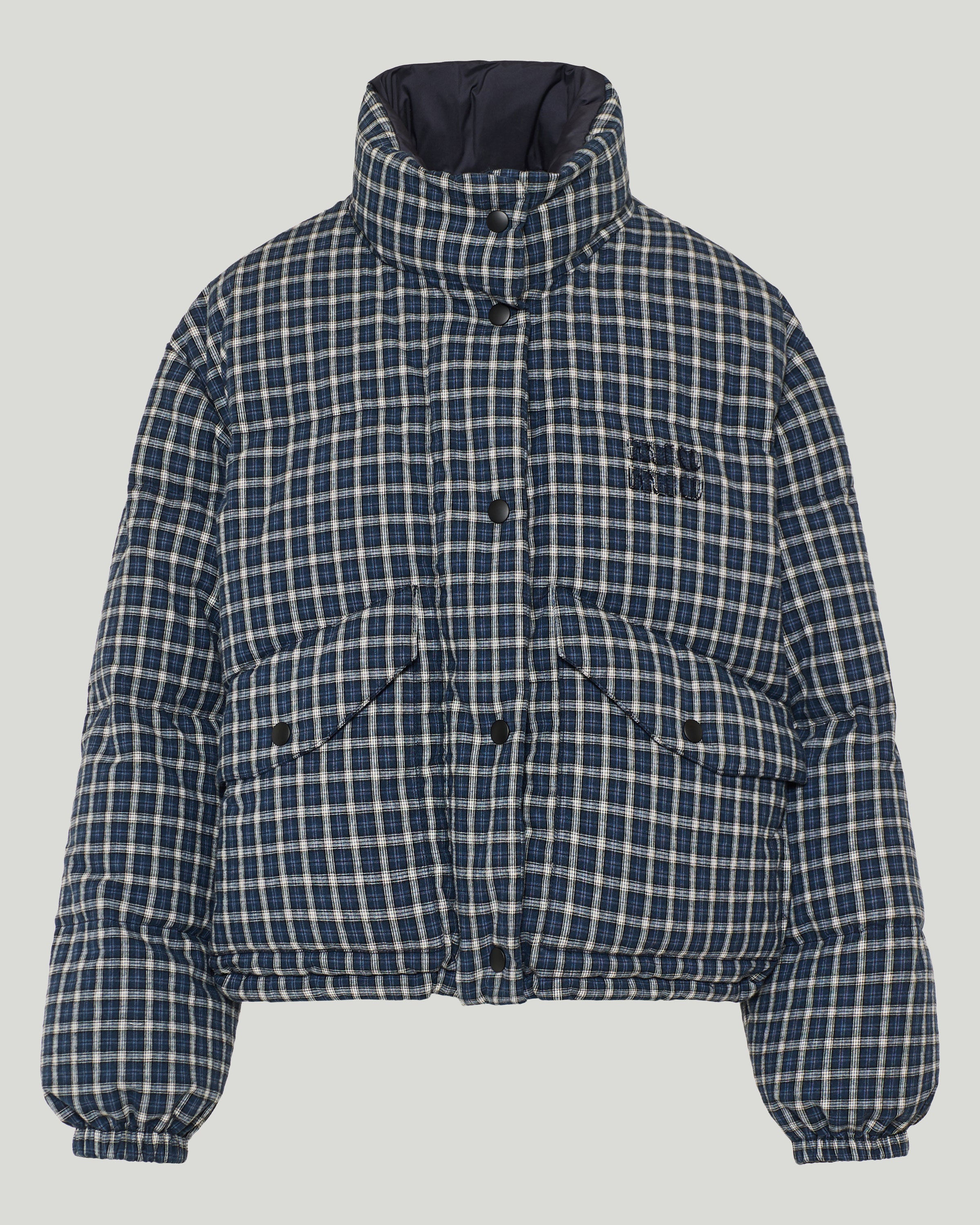 Miu Miu Check-pattern quilted jacket – Luisa World