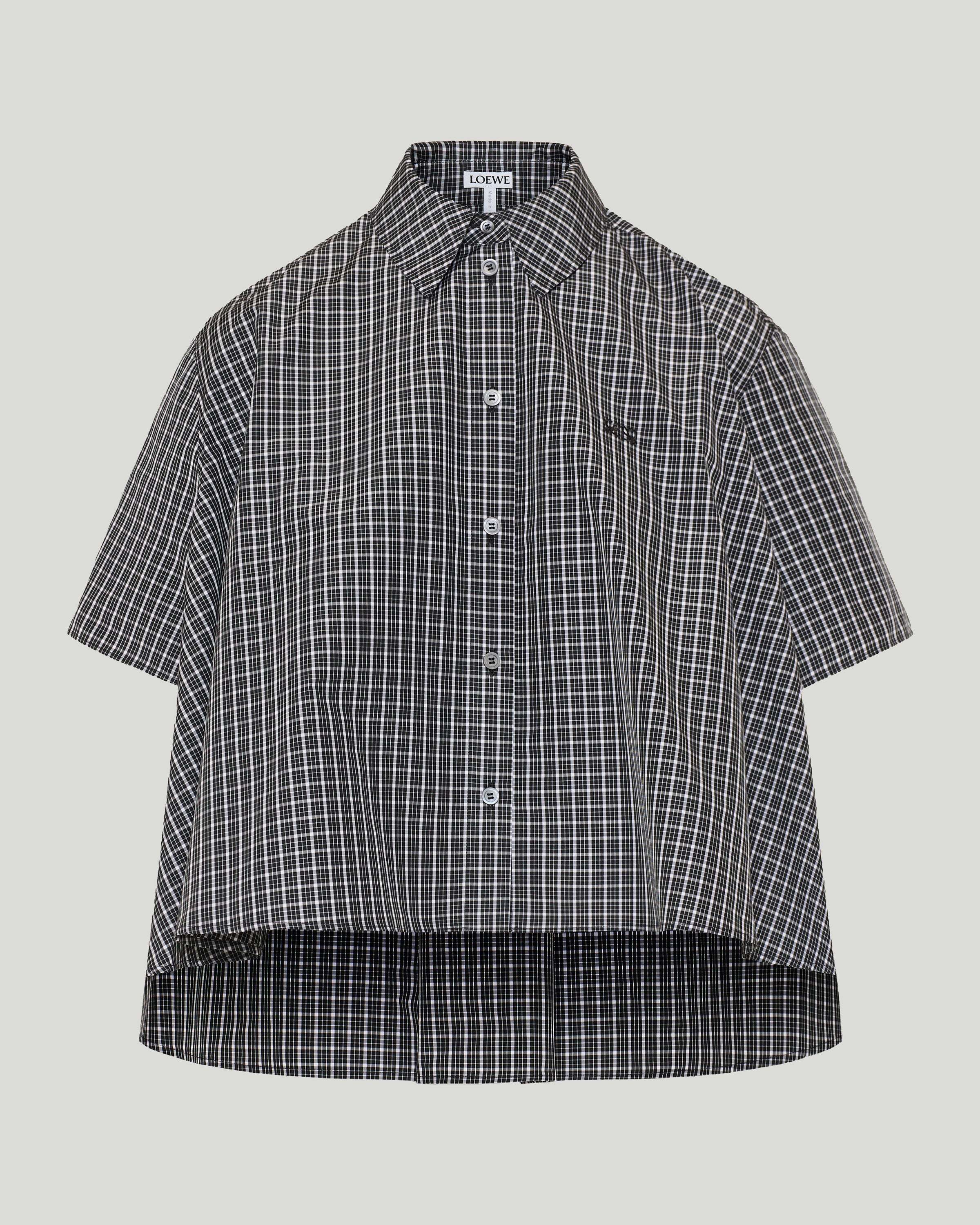 LOEWE パウラズイビザ クロップド シャツ コットンブレンド 34 Loewe Short-sleeve trapeze technical cotton shirt – Luisa World