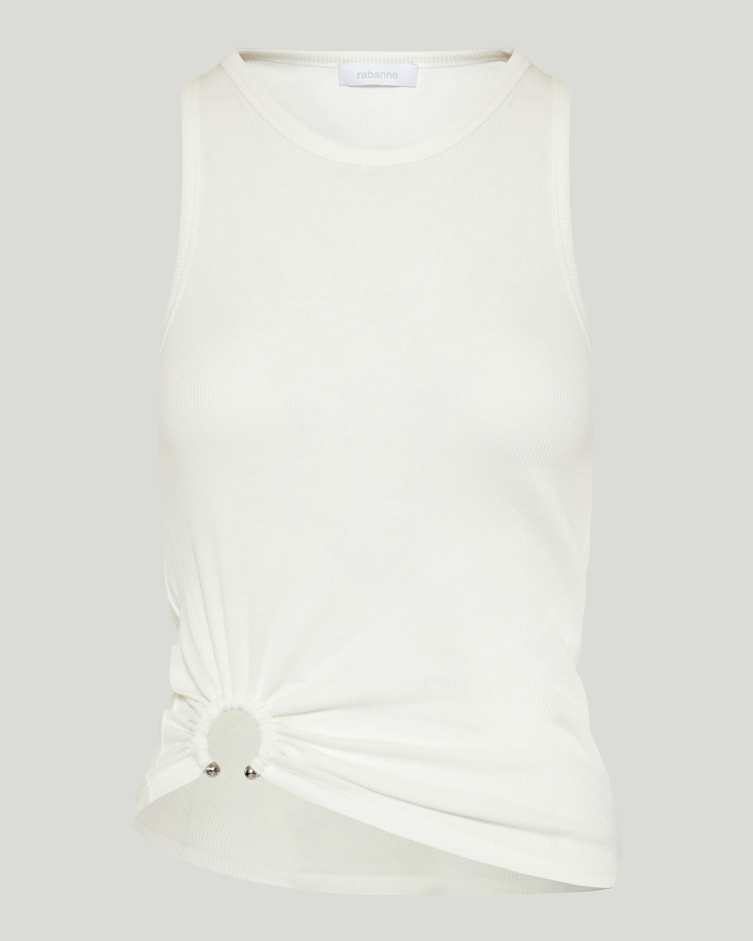［完売］jent louis neck piercing tank top Rabanne tank top with signature piercing – Luisa World