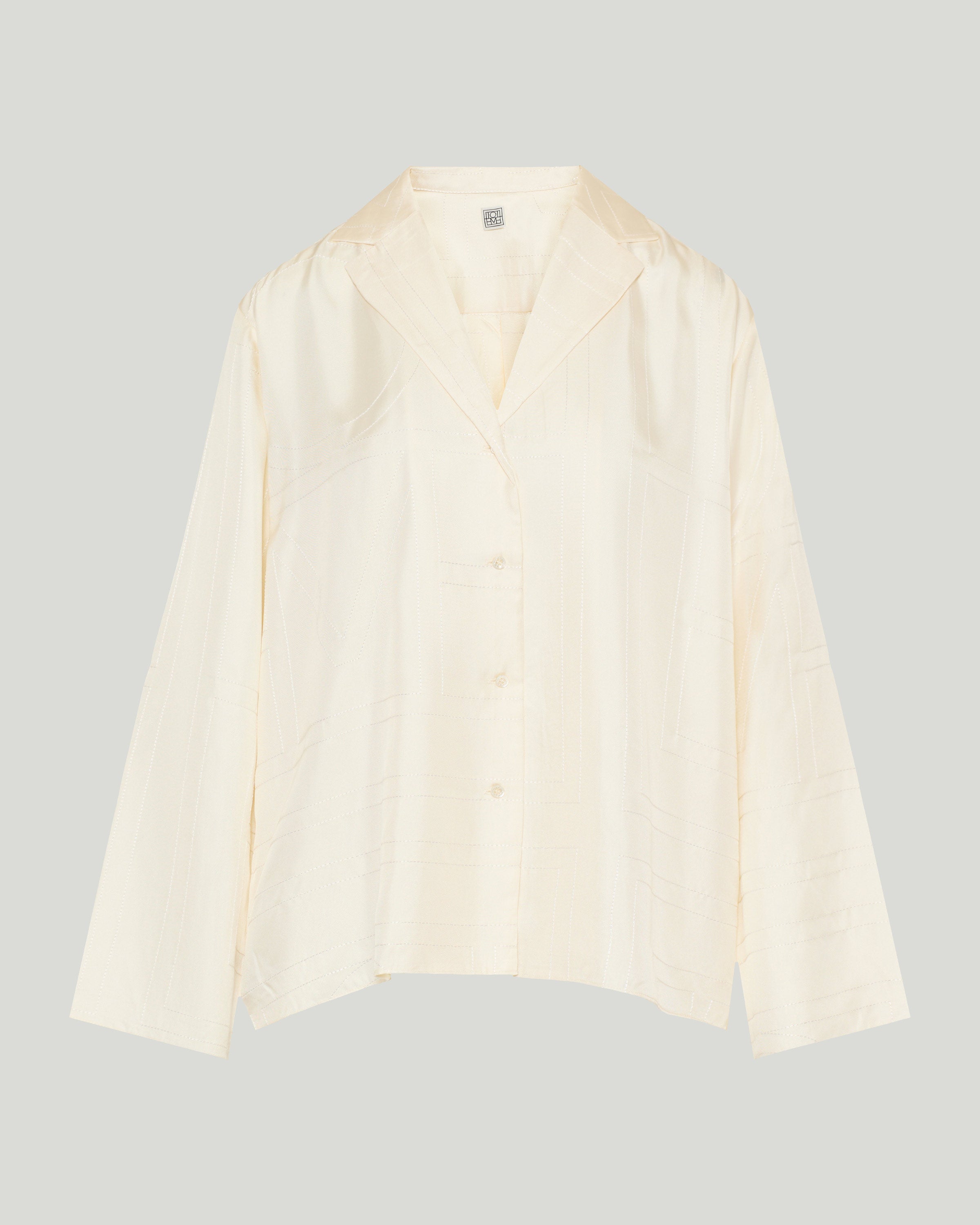 トップス lui jewelry / shirt03 cream トップス lui jewelry / shirt03 cream Striped shirt with lace