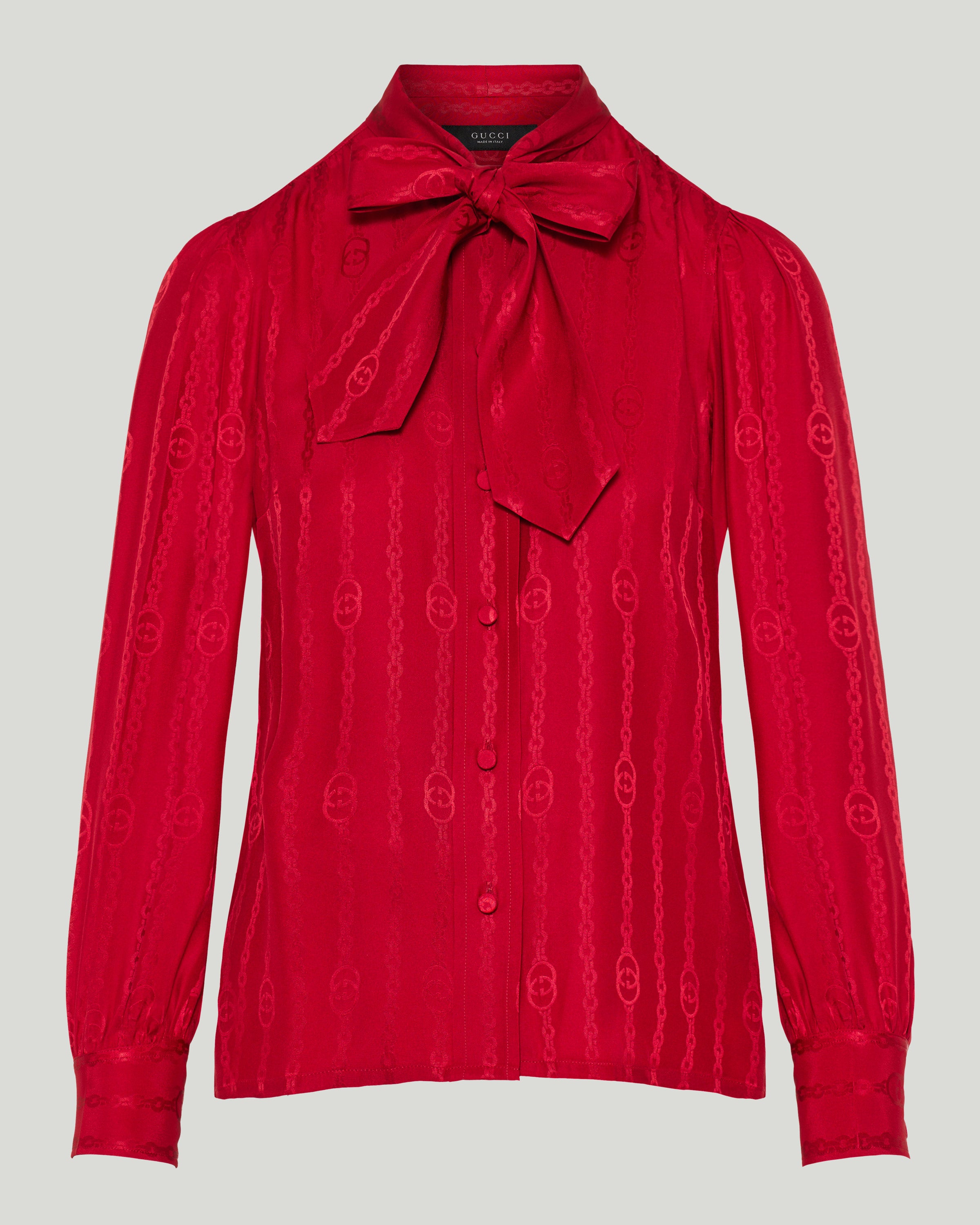 Gucci Interlocking G chain silk jacquard shirt – Luisa World