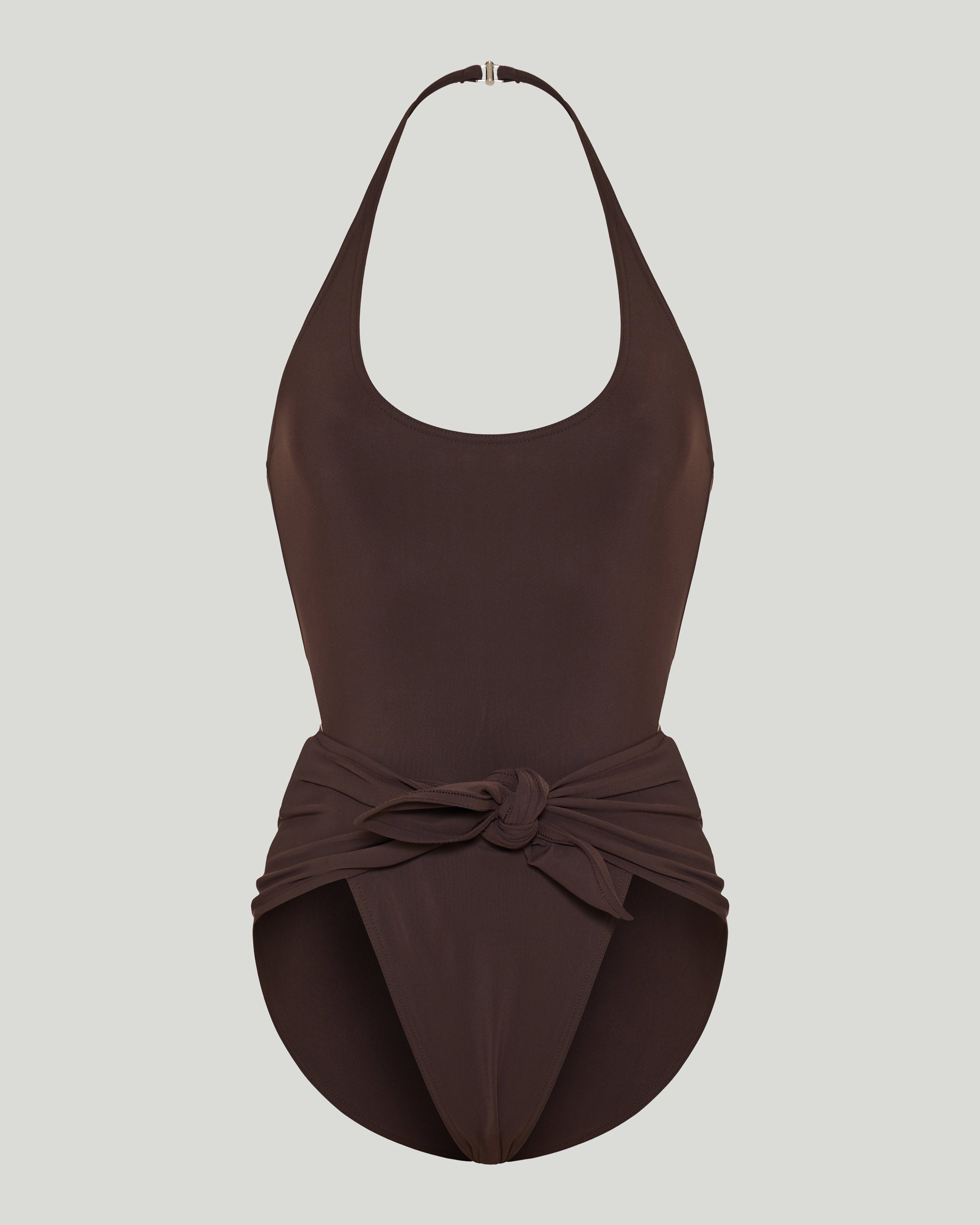 Alaïa Knot bonded jersey one-piece swimsuit – Luisa World