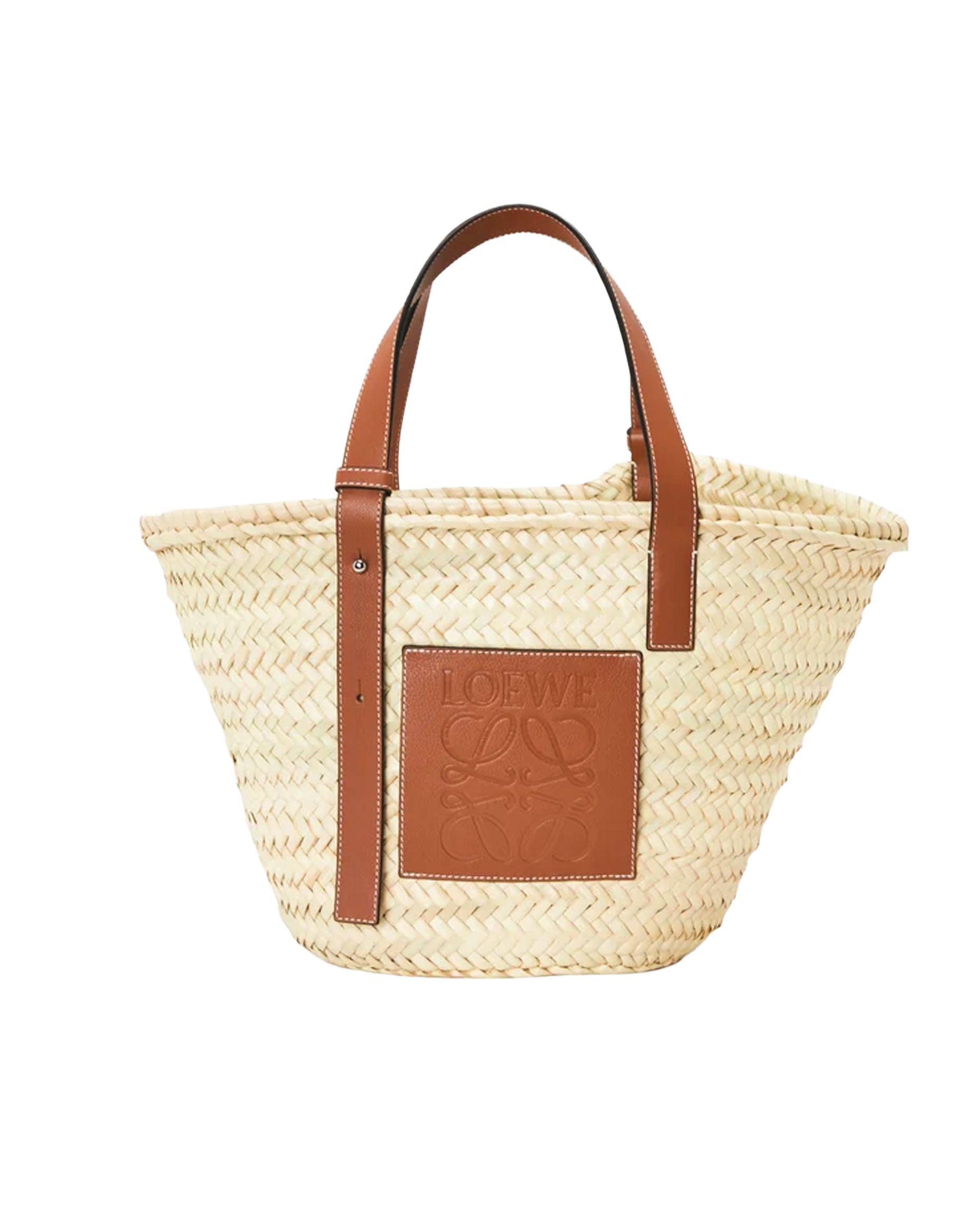 Loewe Medium leather-trimmed basket tote – Luisa World