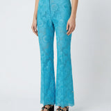 Valentino Garavani Broderie anglaise cotton bootcut trousers