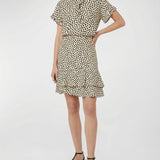 Polka-dot silk crepe de chine top