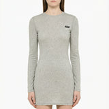 Cotton‑jersey mini dress