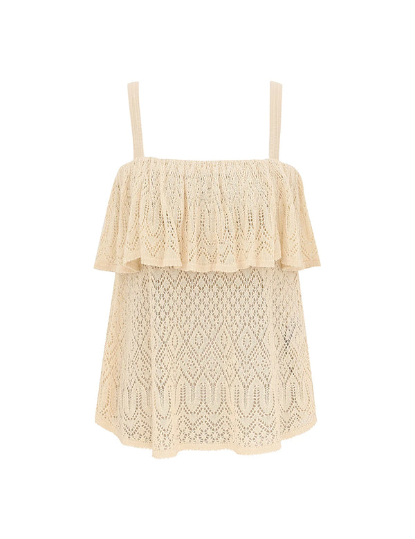 Zimmermann mahon lace frill cami top