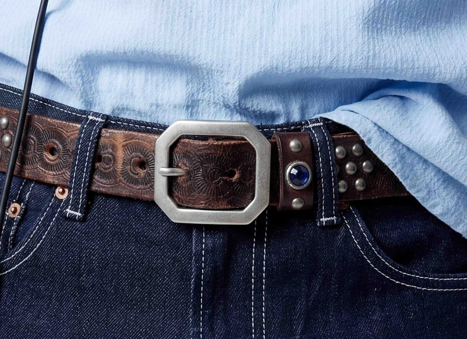 Saint Laurent Cassandre Vadim leather belt – Luisa World