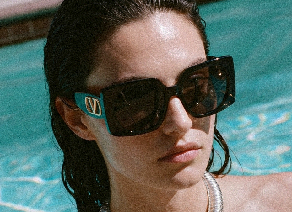 Valentino Garavani Rectangular acetate sunglasses – Luisa World