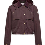 Moncler Aconitum hooded cotton and linen blend shirt jacket