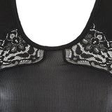 Encased lace rib tank