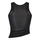 Encased lace rib tank