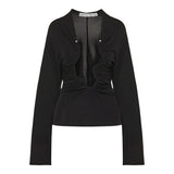 Salacia ruched long sleeve top