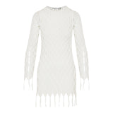 Knitted mesh mini dress