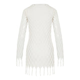 Knitted mesh mini dress