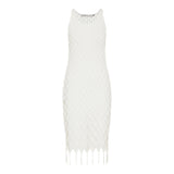 Knitted mesh mini dress