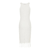 Knitted mesh tank dress