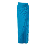 Draped maxi skirt