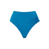 Ruched crescent high-waist bikini bottom