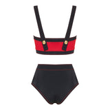 Lavinia Bandeau with gold buttons bikini