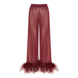 Lumière plumage trousers